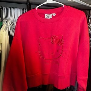 Hello Kitty Hot Pink Red Pullover Sweatshirt